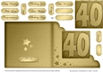 40th Metallic Age Cut and Fold Corner Card