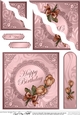 Roses & Metallic Lace Wavey Corner Stacker