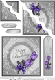 Roses & Metallic Lace Wavey Corner Stacker