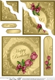 Roses & Metallic Lace Wavey Corner Stacker