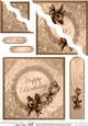 Roses & Metallic Lace Wavey Corner Stacker