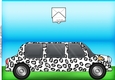 Large DL Leopardskin stretch limo quick Cut & Fold Card