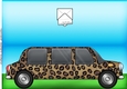 Large DL Leopardskin stretch limo quick Cut & Fold Card 