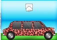 Large DL Leopardskin stretch limo quick Cut & Fold Card 