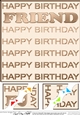 8 x 8 Birthday FRIEND Scalloped Corner Topper