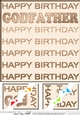 8 x 8 Birthday GODFATHER Scalloped Corner Topper