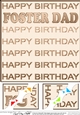 8 x 8 Birthday FOSTER DAD Scalloped Corner Topper