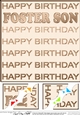 8 x 8 Birthday FOSTER SON Scalloped Corner Topper