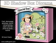 3D Cute Girlz Diorama Shadow Box Card Mini Kit - Suzi has a Basket of Flowers