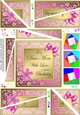 Floral Elegance Happy Birthday Mom Twisted Spiral Side Stacker