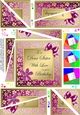 Floral Elegance Happy Birthday Sister Twisted Spiral Side Stacker