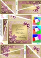 Floral Elegance Happy Birthday Grandma Twisted Spiral Side Stacker