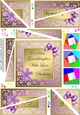 Floral Elegance Happy Birthday Granddaughter Twisted Spiral Side Stacker