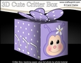 3D Cute Critter Treat Box Gift Set Mini Kit - Butterfly