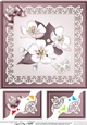 8 x 8 Apple Blossom Scalloped Corner Topper