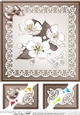 8 x 8 Apple Blossom Scalloped Corner Topper