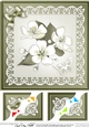 8 x 8 Apple Blossom Scalloped Corner Topper