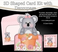 3D Shaped Card Kit - Flowerpot Friends - Cute Little Koala Bear Kookie