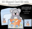 3D Shaped Card Kit - Flowerpot Friends - Cute Little Koala Bear KitKat