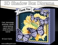 3D Floral Diorama Shadow Box Card Mini Kit  - Pretty Flowers & Butterflies