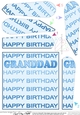 Happy Birthday GRANDDAD Fan Pyramage Topper