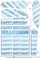Happy Birthday GRANDSON Fan Pyramage Topper