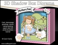 3D Cute Girlz Diorama Shadow Box Card Mini Kit - Liz has Cute Lambs