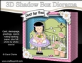 3D Cute Girlz Diorama Shadow Box Card Mini Kit - Suzi has Pretty Flowers