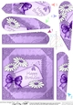 Daisies on Metallic Lace Fan Pyramage