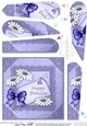 Daisies on Metallic Lace Fan Pyramage