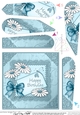 Daisies on Metallic Lace Fan Pyramage