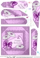 Daisies on Metallic Lace Fan Pyramage