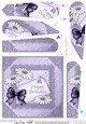 Daisies on Metallic Lace Fan Pyramage