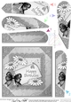 Daisies on Metallic Lace Fan Pyramage