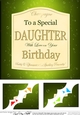 8x8 Birthday DAUGHTER Champagne Label Scalloped Corner