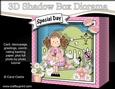 3D Cute Girlz Diorama Shadow Box Card Mini Kit  - Zoe has a Rose