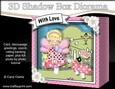 3D Cute Girlz Diorama Shadow Box Card Mini Kit - Fiz Fairy has a Butterfly