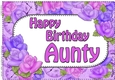 A4 Happy Birthday AUNTY Time for Roses Card Topper