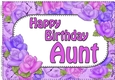 A4 Happy Birthday AUNT Time for Roses Card Topper