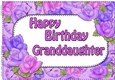 A4 Happy Birthday GRANDDAUGHTER Time for Roses Card Topper