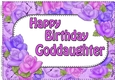 A4 Happy Birthday GODDAUGHTER Time for Roses Card Topper