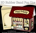 3D Shoppe Pop Up Rubber Band Card Kit - The Sparkling Bubbles Champagne Shop