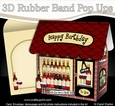 3D Shoppe Pop Up Rubber Band Card Kit - The Grape & Glass Wine Shop