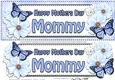 Large DL Happy Mothers Day MOMMY Floral Butterflies 3D decoupage
