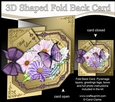 3D Shaped No-Hole Fold Back Pretty Floral Card with Pyramage Mini Kit - Butterfly Bouquet