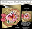 3D Shaped No-Hole Fold Back Pretty Floral Card with Pyramage Mini Kit - Butterfly Bouquet