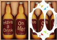 A5 Birthday Beer Gift Set Scallop Corners and Pyramage