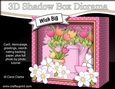 3D Floral Diorama Shadow Box Card Mini Kit - Tulips & Tea