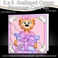 8 x 8 Mia Meerkat has a Birthday Present Scalloped Corner Kit