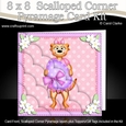 8 x 8 Mia Meerkat has an Easter Egg Scalloped Corner Kit